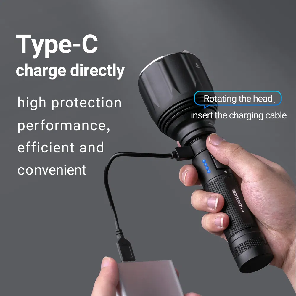 1 Km Distance 1200 Lumen Ultra Bright Tactical Light Nextorch P82 Long Distance Police Tactical Flashlight LED Flashlight