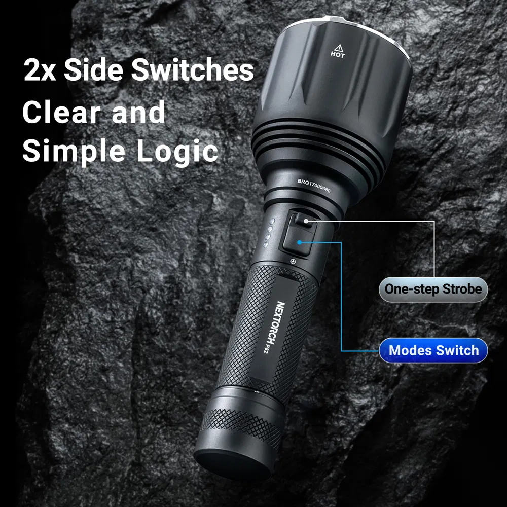 1100 Meter 1200 Lumen Ultra Long Range Tactical Flashlight Nextorch P82 Long Distance Police Tactical Torch