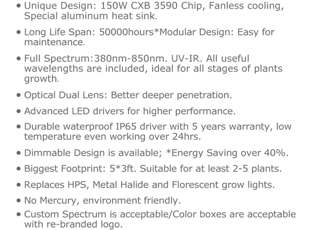 2021 China Supplier Green House Samsung 301b Lm561c LED Grow Lights Vertical Farming Sf4000 2000sf 640W 800W for Indoor Plants