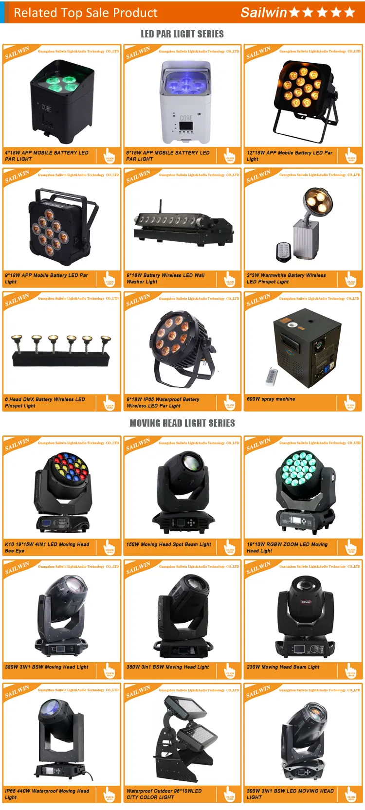 6*18W 6in1 Rgbaw UV Battery Powered APP Mobile LED PAR Light