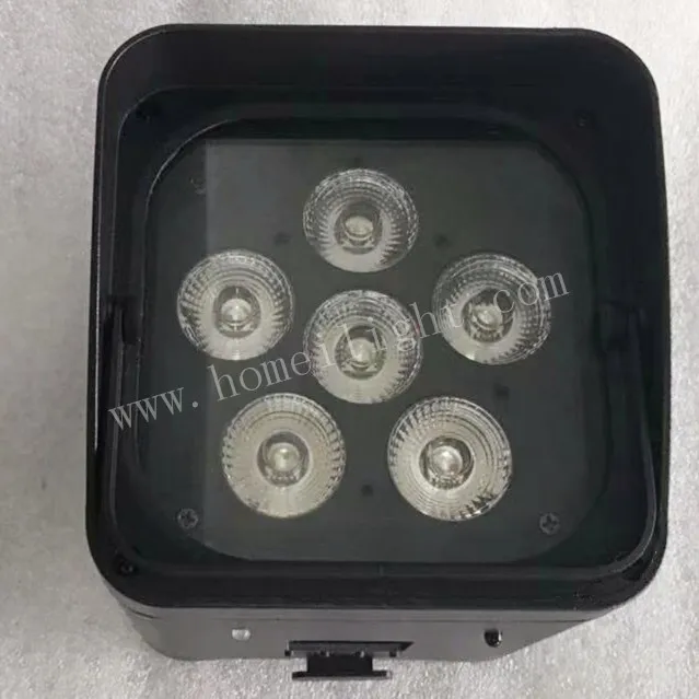 Direct Selling 6PCS 6 in 1 Wireless Remote Control WiFi Battery PAR Light Stage Performance Wedding Mini PAR Light