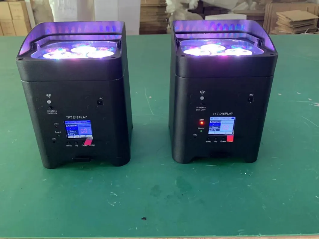 Direct Selling 6PCS 6 in 1 Wireless Remote Control WiFi Battery PAR Light Stage Performance Wedding Mini PAR Light