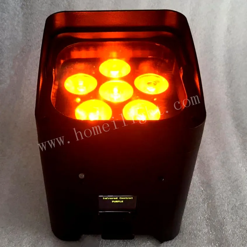 DMX512 High Brightness 6PCS 18W 6in 1 Rgbwauv with Mobile Phone WiFi Control 6PCS PAR Light