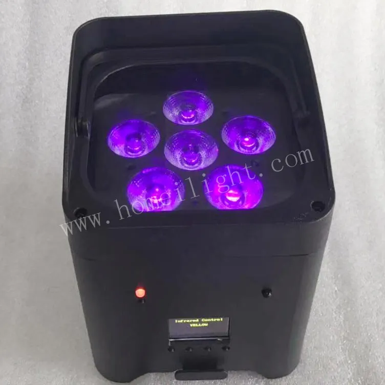 DMX512 High Brightness 6PCS 18W 6in 1 Rgbwauv with Mobile Phone WiFi Control 6PCS PAR Light
