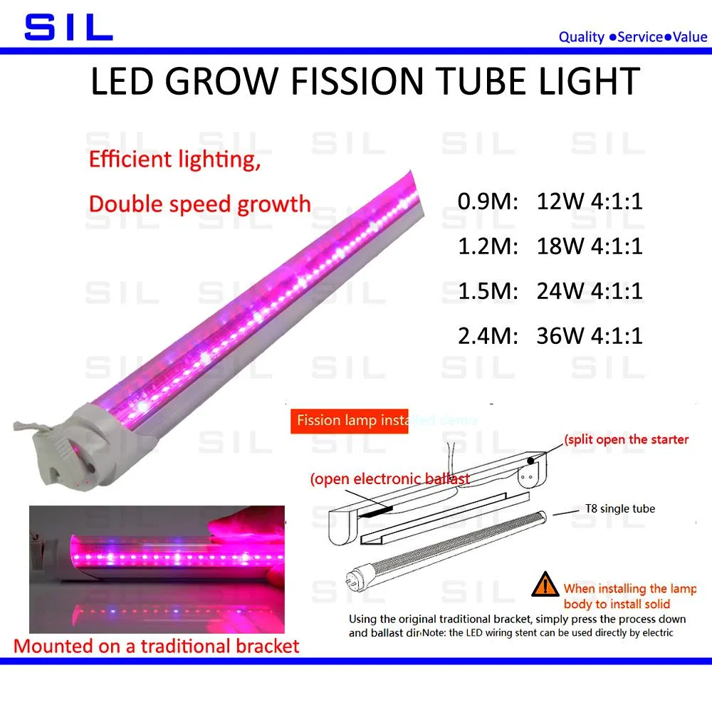 Full Spectrum Red LED Light Hofoled High Ppfd Indoor Plants Dimmable Quantum Board 0.9m LED Grow Light Tube