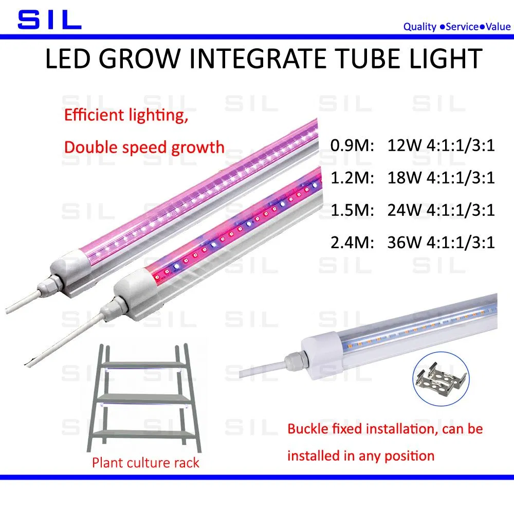 Full Spectrum Red LED Light Hofoled High Ppfd Indoor Plants Dimmable Quantum Board 1.2m LED Grow Light Tube