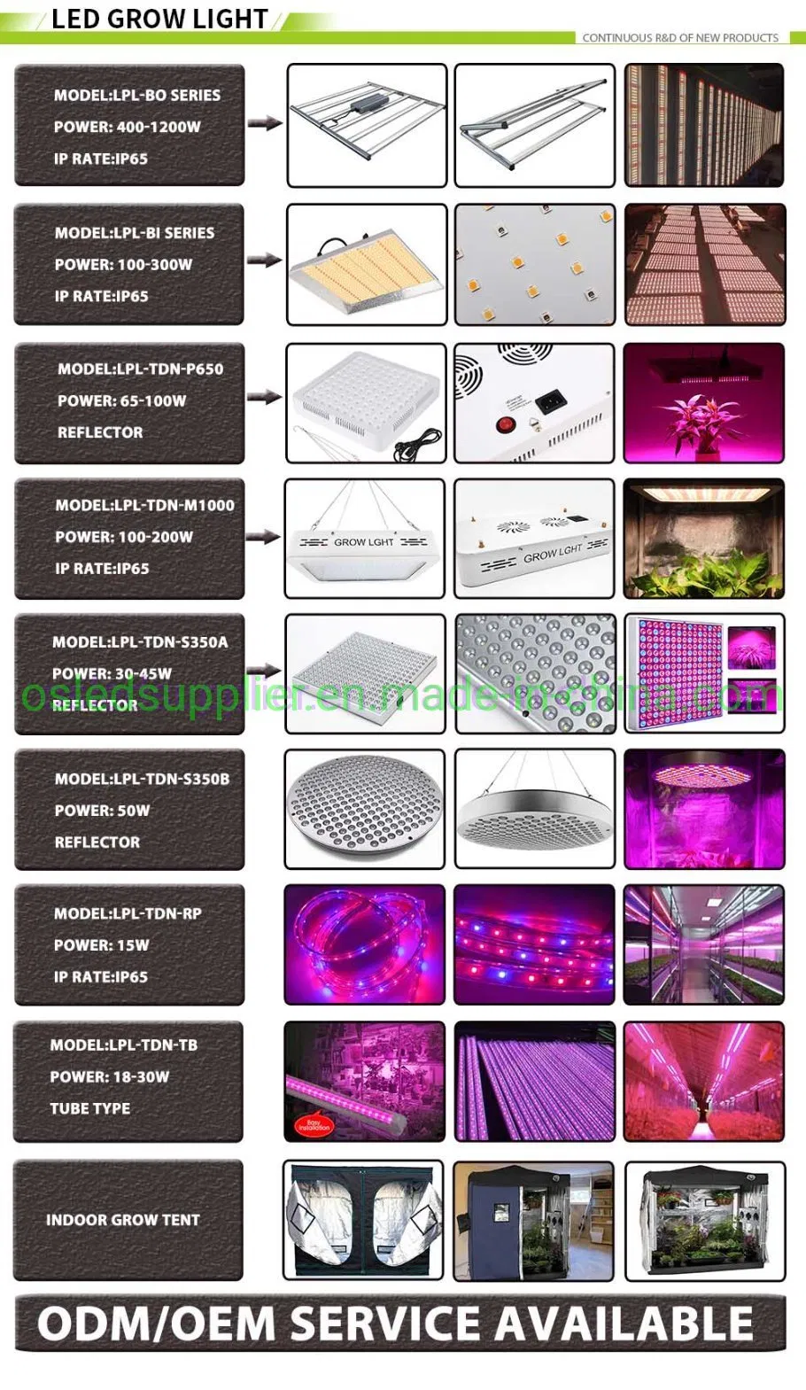 Greenhouse Hydroponic White IR UV SMD 3030 350W 460nm Blue 630nm Red Full Spectrum LED Grow Light for Commercial Plant
