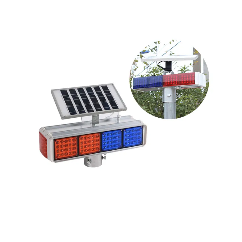 IP68 Road Safety Lamp Solar Burst Flash Lamp Single Solar Powered LED Traffic Warning Light