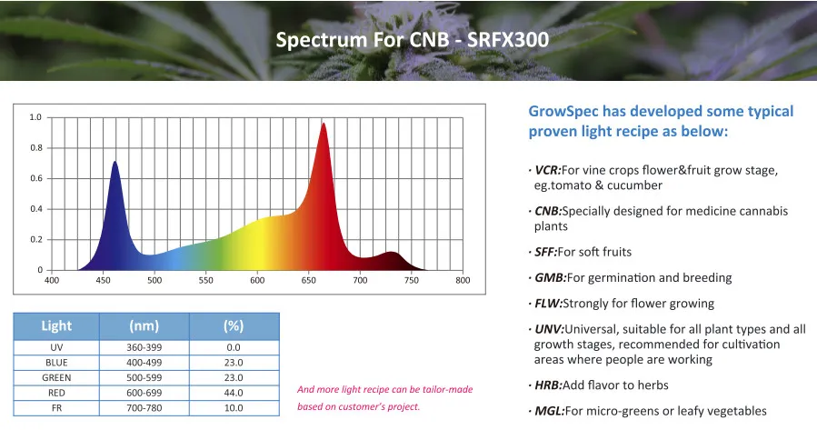 LED Grow Lights Full Spectrum for Greenhouse Indoor Lighting 300W