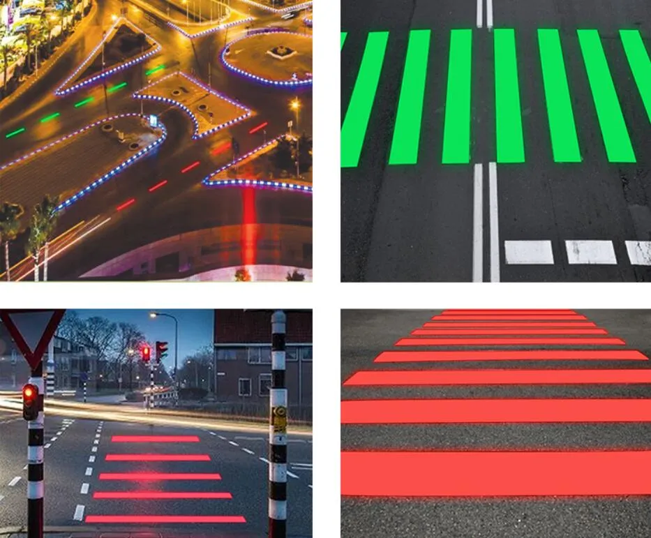 LED Pedestrian Crossing IP67 Smart RGY Zebra Crossing Buried Light Intelligent Pedestrian Crossing Sign