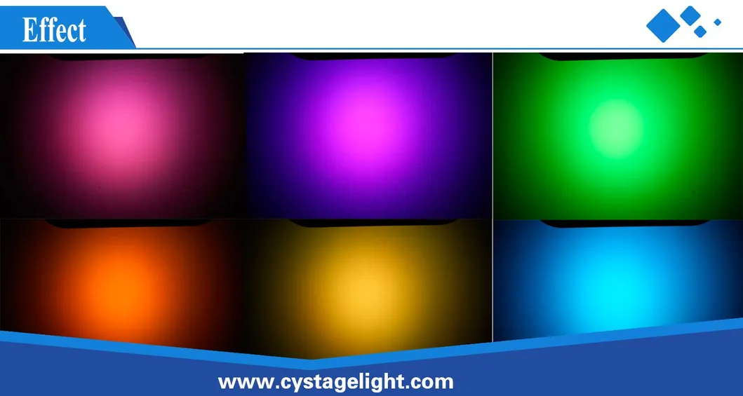 Mini Rechargeable Light 9X12W RGBWA 5in1 DMX Wireless Battery Powered LED Flat PAR