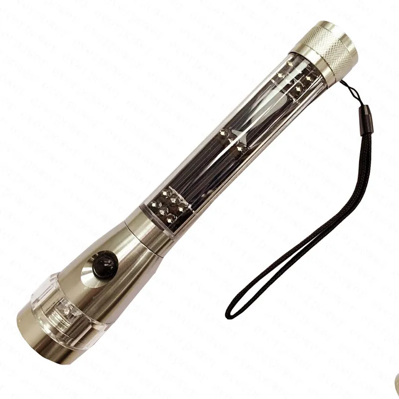 Portable Solar Emergency Warning Rechargeable LED Torch