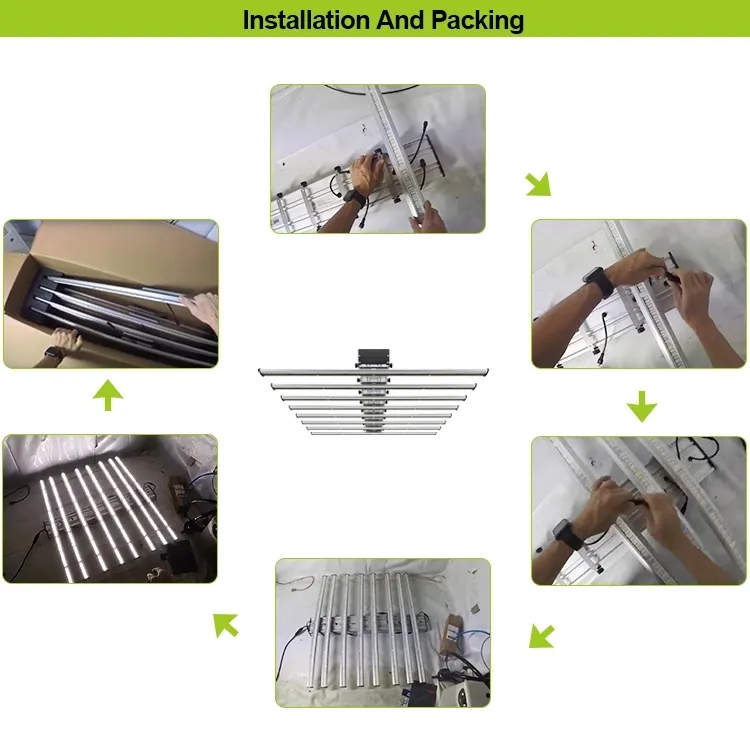 Samsung Lm301b 301h 640W Dimmable Foldable Full Spectrum LED Grow Light for Medical Plant