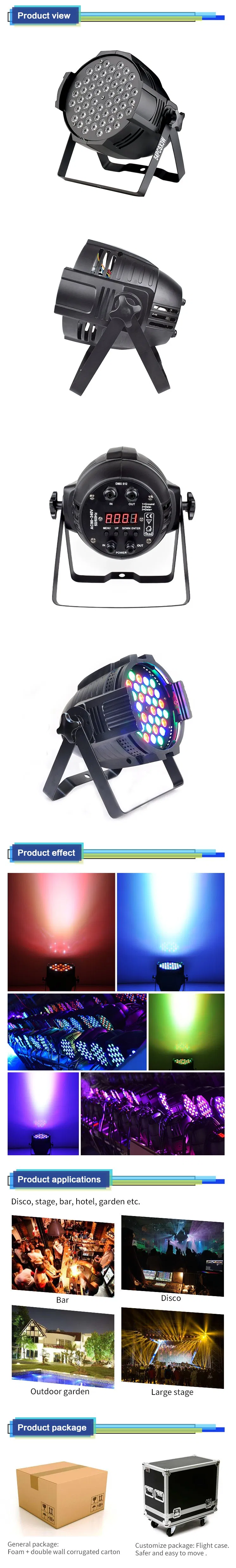 Spotlight RGBW 54PCS*3W LED PAR Wall Washer Light Rotating Disco Ball Light
