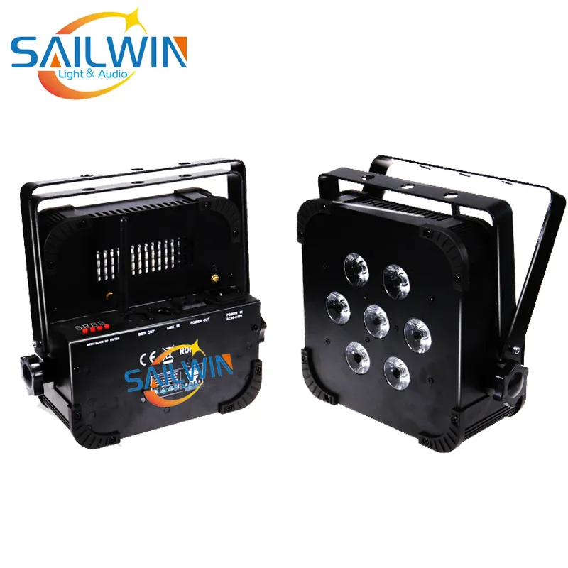 Stage Wedding Party DMX512 Wireless 7X18W LED PAR Light